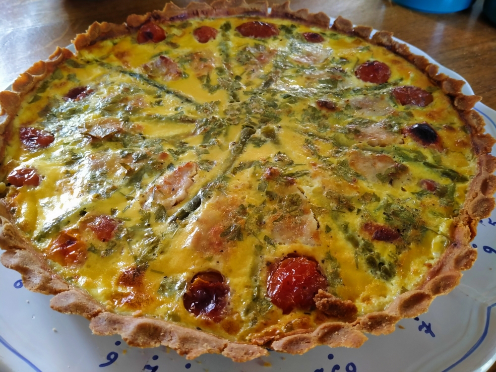 Quiche aux asperges et au poulet (sans gluten)
