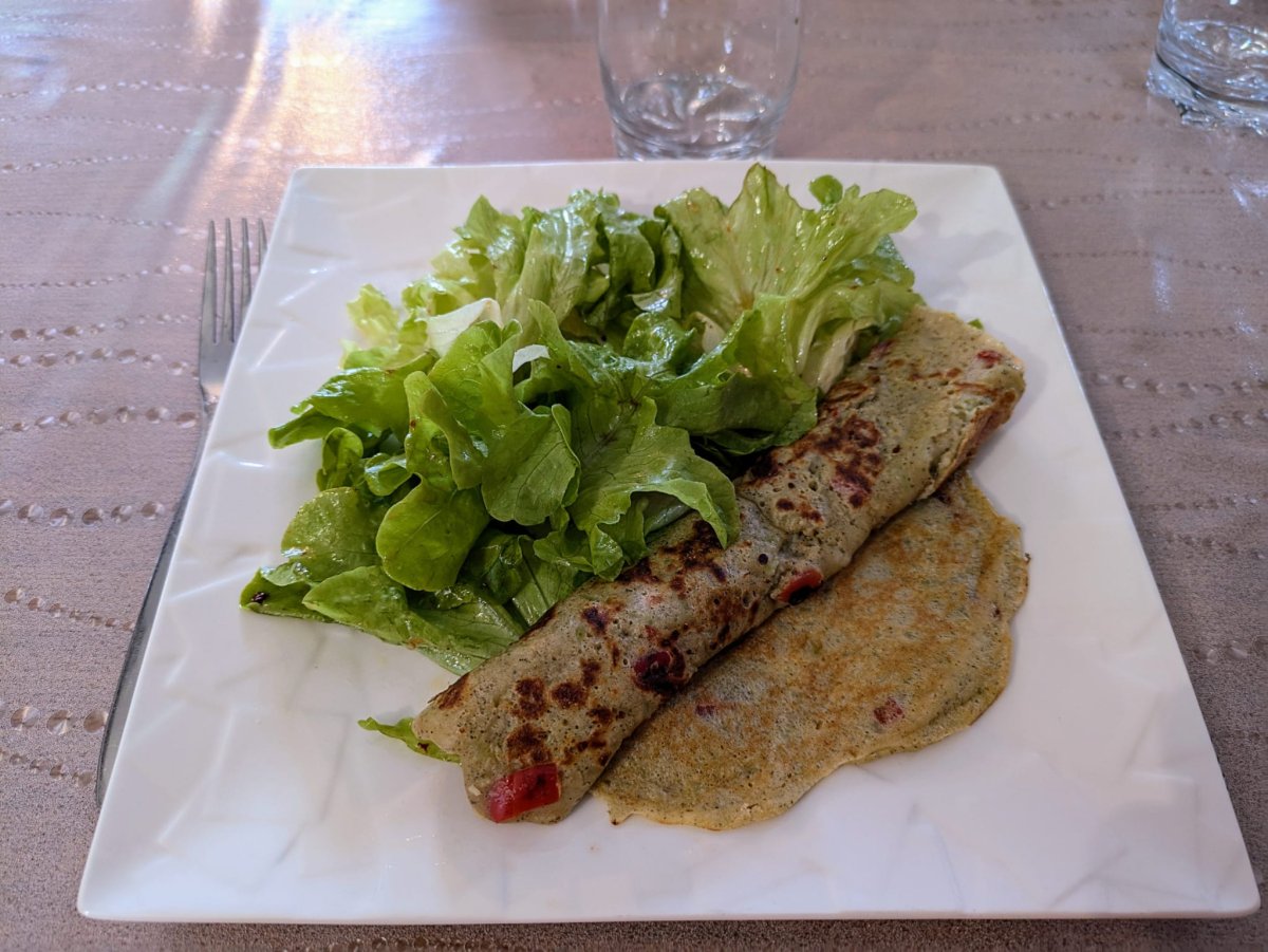Crêpes à la courgette et au poivron