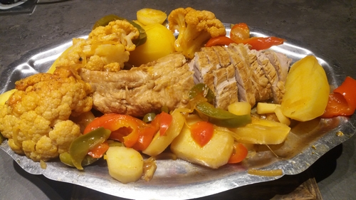 Filet mignon en cocotte et ses légumes