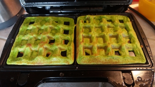 Gaufres aux épinards