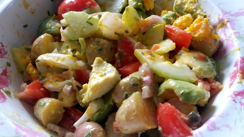 Salade d'oeuf et avocat