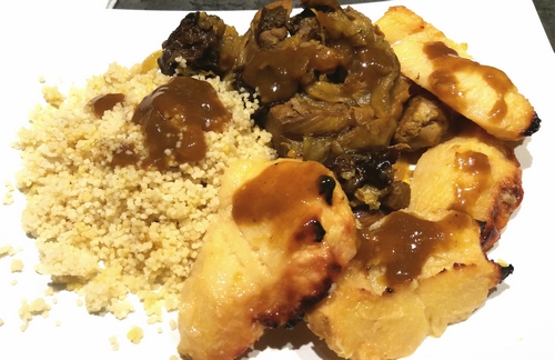 Dinde épicée aux coings