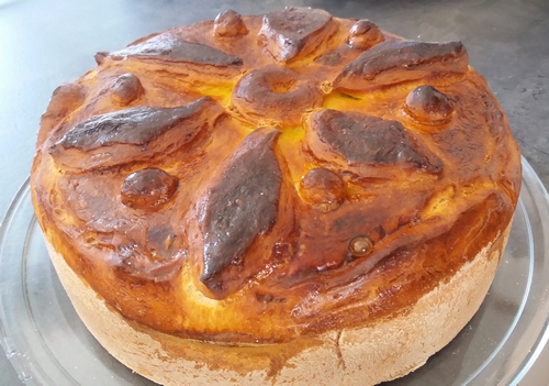 Tourte aux poireaux, jambon et fromage de chèvre