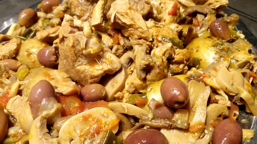 Veau marengo aux olives