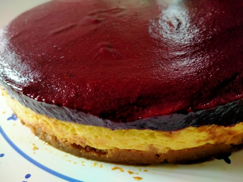 Cheesecake au cassis