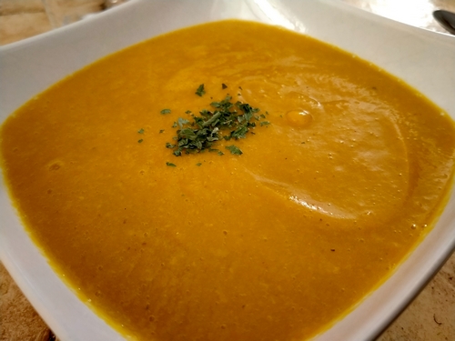 Velouté de potimarron et de St Jacques