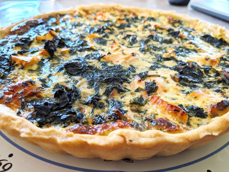 Quiche au saumon et aux épinards